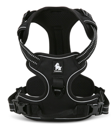 Padded reflective dog harness