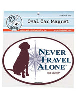 Car Magnet that says Never Travel Alone
