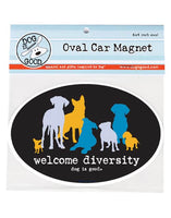 Car Magnet that says Welcome Diversity