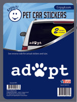 Car window decal sticker Adopt with paw