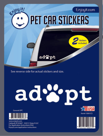 Car window decal sticker Adopt with paw