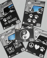 Car window Decal with pet paws, paw hearts