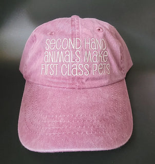 Hat, Baseball Cap Rose 'Second Hand Animals Make First Class Pets