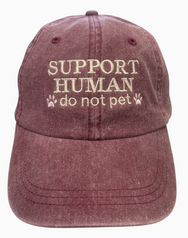 Hat, Baseball Cap Rose 'Support Human'