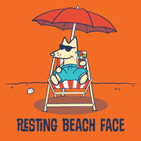 Tank Top Tee "Resting Beach Face"