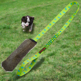 Tug toy for dogs rabbit skin squeaker