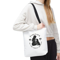 Canvas Tote Bag for Dog People "Together We Can Handle Anything"