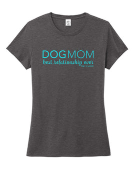T-Shirt Womens, Charcoal, Dog Mom