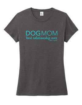 Tee-Shirt Women's, Charcoal, Dog Mom