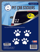 Car window decal sticker with Paw Prints
