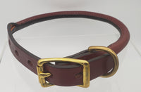 English bridle leather rolled collar