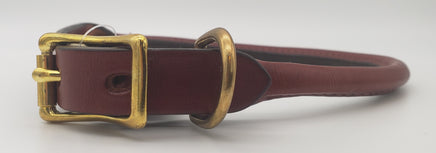 English bridle leather rolled collar