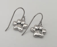 Sterling Silver pawprint earrings